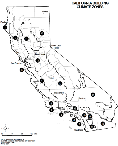 California building climate zones map smaller